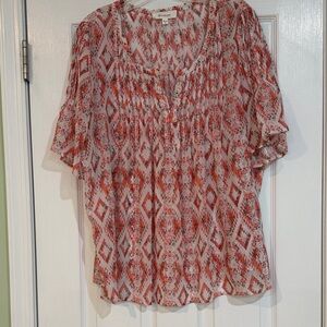 Vince Camuto Patterned Blouse